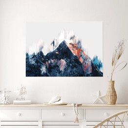 Plakat samoprzylepny Abstrakcyjne góry - ilustracja