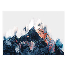 Plakat samoprzylepny Abstrakcyjne góry - ilustracja