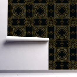 Tapeta winylowa zmywalna w rolce Ornament Kompozycja geometryczna Art Deco