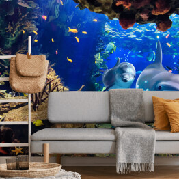 Fototapeta samoprzylepna Fauna i flora oceanu - ilustracja 3D