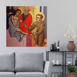 Plakat samoprzylepny Sceny z życia św. Antoniego z Padwy