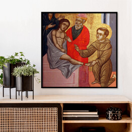 Plakat w ramie Sceny z życia św. Antoniego z Padwy