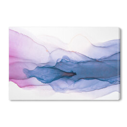 Obraz na płótnie Krople niebieskiego i lawendowego atramentu - efekt ombre