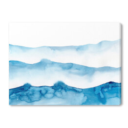 Obraz na płótnie Abstrakcja - morskie błękitne fale na morzu