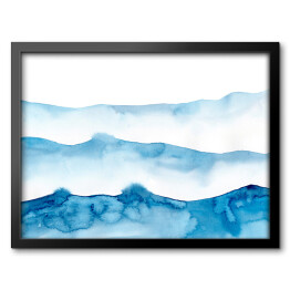 Obraz w ramie Abstrakcja - morskie błękitne fale na morzu