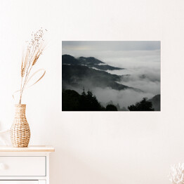 Plakat samoprzylepny Mgła w górach