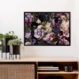 Obraz w ramie Okazałe malowane kwiaty