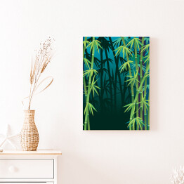 Obraz na płótnie Ciemny las bambusowy