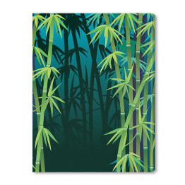 Obraz na płótnie Ciemny las bambusowy