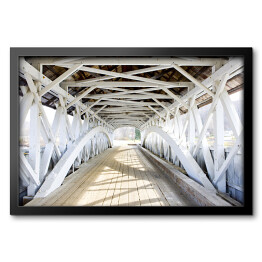Obraz w ramie Groveton Covered Bridge, New Hampshire, Stany Zjednoczone