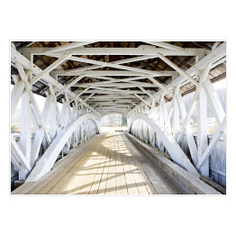 Plakat samoprzylepny Groveton Covered Bridge, New Hampshire, Stany Zjednoczone