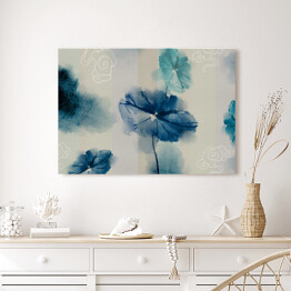 Obraz na płótnie Niebieskie akwarelowe kwiaty