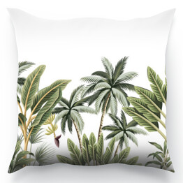 Poduszka Dekoracyjne liście palmowe na białym tle