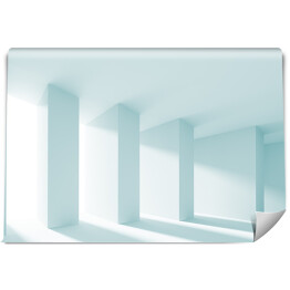 Fototapeta winylowa zmywalna Wnętrze z białymi masywnymi kolumnami 3D