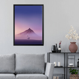 Obraz w ramie Górski krajobraz z jeźdźcem 