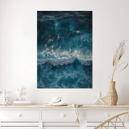 Plakat samoprzylepny Głębia oceanu - ciemna niebieska woda