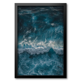 Obraz w ramie Głębia oceanu - ciemna niebieska woda