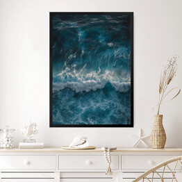 Obraz w ramie Głębia oceanu - ciemna niebieska woda