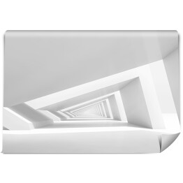Fototapeta samoprzylepna 3d puste białe bez końca tunel wnętrze perspektywa