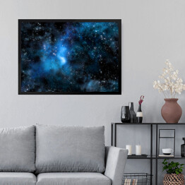 Obraz w ramie Gwiaździsta mgławica kosmiczna i Galaktyka