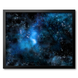 Obraz w ramie Gwiaździsta mgławica kosmiczna i Galaktyka