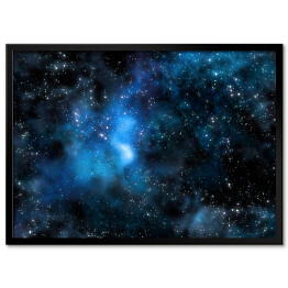 Plakat w ramie Gwiaździsta mgławica kosmiczna i Galaktyka