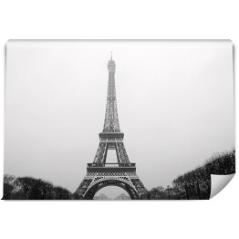 Fototapeta winylowa zmywalna Wieża Eiffla w pochmurny dzień w Paryżu