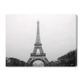  Wieża Eiffla w pochmurny dzień w Paryżu