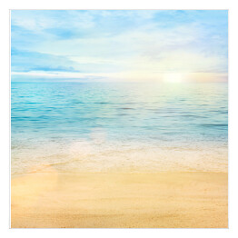 Plakat samoprzylepny Morze i piasek na plaży
