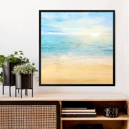 Obraz w ramie Morze i piasek na plaży