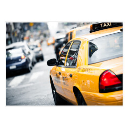 Plakat samoprzylepny Nowojorska żółta taksówka 