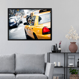 Obraz w ramie Nowojorska żółta taksówka 