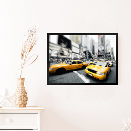 Obraz w ramie Nowojorskie żółte taksówki