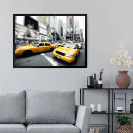 Obraz w ramie Nowojorskie żółte taksówki