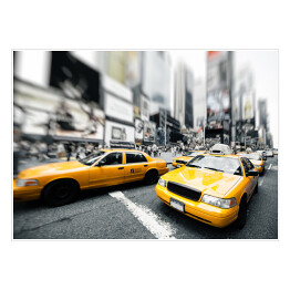 Plakat samoprzylepny Nowojorskie żółte taksówki