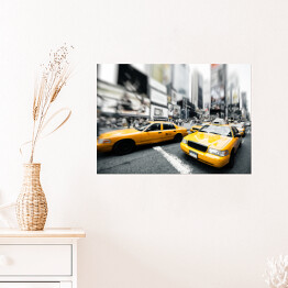 Plakat samoprzylepny Nowojorskie żółte taksówki