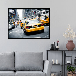 Plakat w ramie Nowojorska żółta taksówka