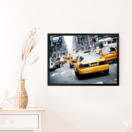 Obraz w ramie Nowojorska żółta taksówka