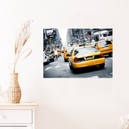 Plakat samoprzylepny Nowojorska żółta taksówka