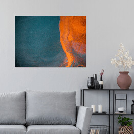 Plakat samoprzylepny Abstrakcyjne akwarelowe połączenie kolorów