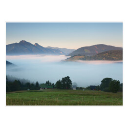 Plakat samoprzylepny Mgła w górach - Słowacja