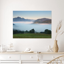 Plakat samoprzylepny Mgła w górach - Słowacja