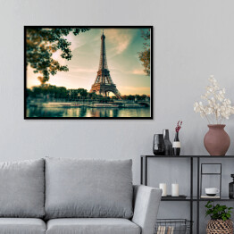 Plakat w ramie Wieża Eiffela, Paryż, Francja