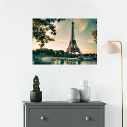 Plakat samoprzylepny Wieża Eiffela, Paryż, Francja