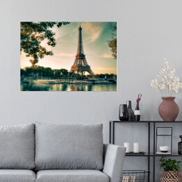 Plakat samoprzylepny Wieża Eiffela, Paryż, Francja