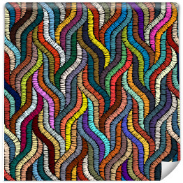 Tapeta samoprzylepna w rolce Ornament kolorowy haft