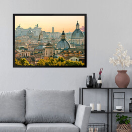 Obraz w ramie Panorama Rzymu, Włochy