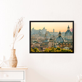 Obraz w ramie Panorama Rzymu, Włochy