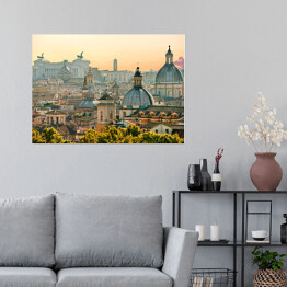 Plakat samoprzylepny Panorama Rzymu, Włochy