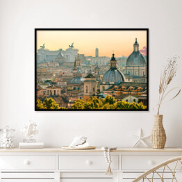 Plakat w ramie Panorama Rzymu, Włochy